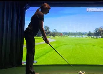 Golfing On Simulator
